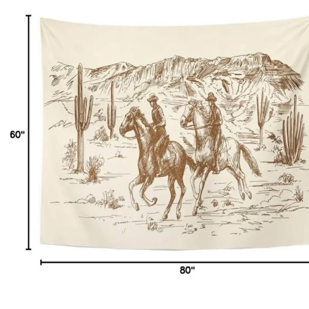 60” x 80” Western Desert Tapestry